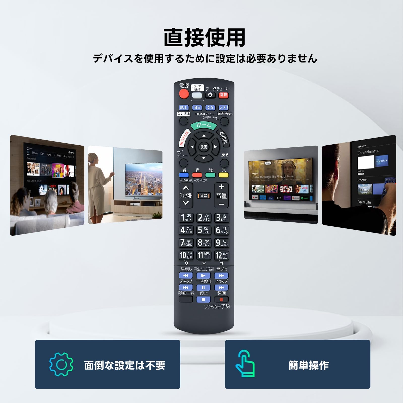 Amazon | テレビリモコン N2QAYB001200 for Panasonic パナソニック
